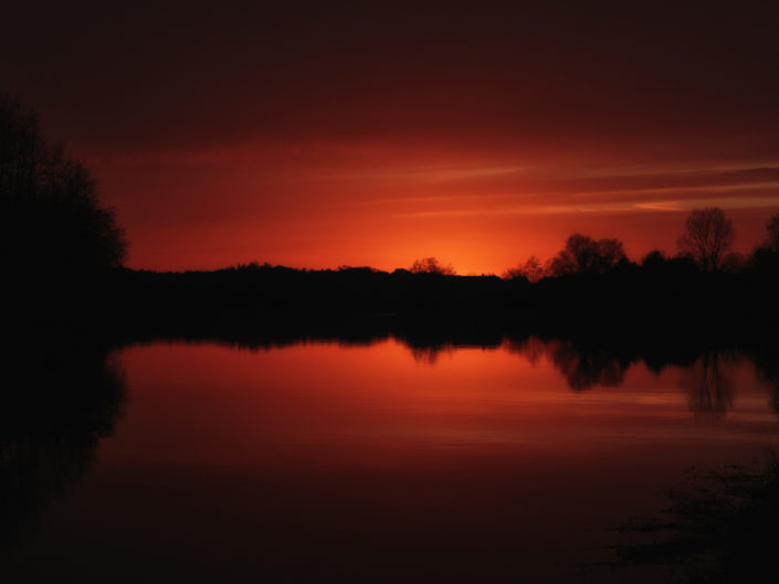 Coucher de soleil sur l’Adour